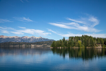 lake and mountains