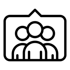 People message icon outline vector. Digital brand. Online blogger