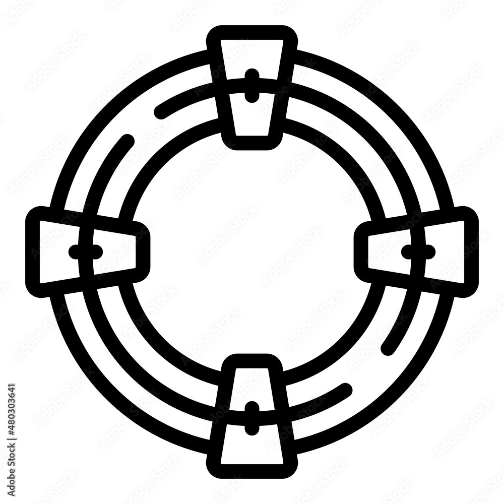 Poster online help target icon outline vector. computer support. call service