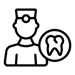 Tooth doctor icon outline vector. Medical hospital. Clinic health