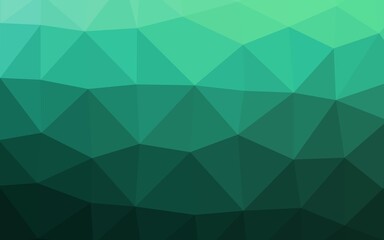 Light Green vector polygonal background.