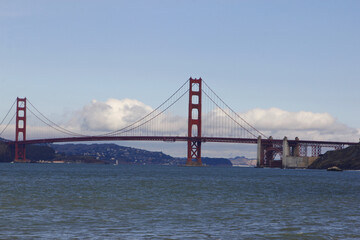 Fototapeta na wymiar A view on a Golden gate bridge