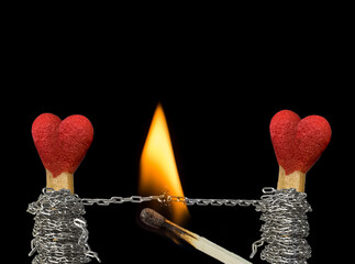 heart love matches just be burn by amor fire eros igniting  cupid 14 february background - obrazy, fototapety, plakaty