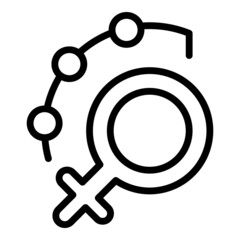 Woman estrogen icon outline vector. Hormone menopause. Female health