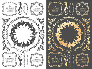 バレンタインデーのフレームデザイン。豪華でエレガントな装飾。アンティーク。ビンテージ。ゴージャス。エレガンス。