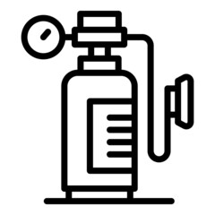 Oxygen respiratory tank icon outline vector. Medical concentrator. Portable machine