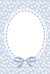 vector background with a flower pattern and a ribbon frame for banners, cards, flyers, social media wallpapers, etc.