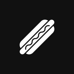 Hot dog Icon on grey background