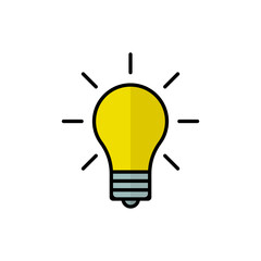 The light bulb flat icon