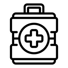 Fototapeta premium Sport first aid kit icon outline vector. Emergency box. Suitcase health