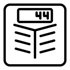 Home scales icon outline vector. Scale balance. Modern weight