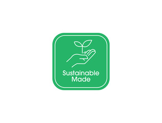 sustainable made icon vector illustration 