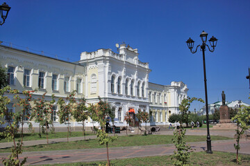 Fototapeta premium View of Lenin street in the city of Omsk