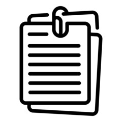 Settlement paper icon outline vector. Legal document. Contract policy