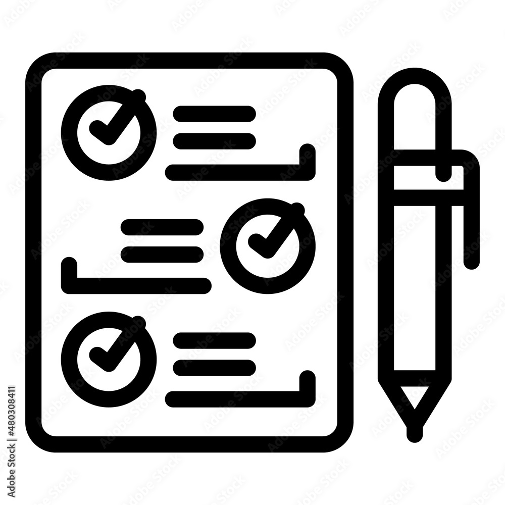Poster overview report icon outline vector. data analysis. economic research