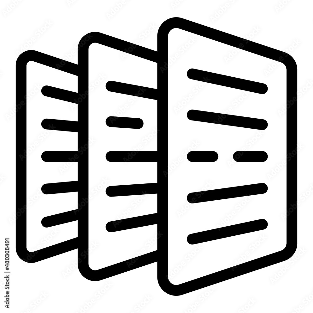 Poster paper report icon outline vector. data result. finance stock