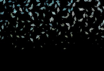 Dark Blue, Yellow vector doodle background.