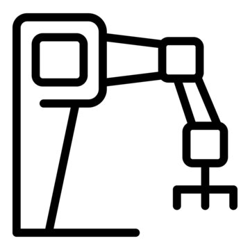 Robot hand overview icon outline vector. Data result. Big vision