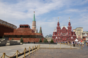 Red square. Mausoleum and historic museum