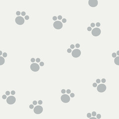 paws seamless pattern hand drawn. vector, minimalism, monochrome. textiles, wallpaper, wrapping paper. cute baby print.