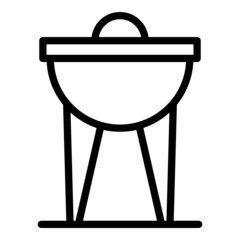 Lamp stand icon outline vector. Chandelier light. Floor furniture