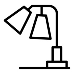 Spotlight lamp icon outline vector. Light stand. Interior ceiling