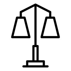 Office lamp icon outline vector. Interior light. Home illumination