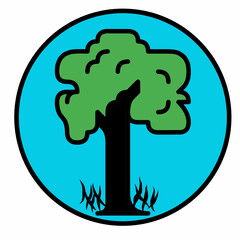 Simple flat logo template