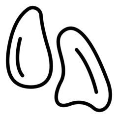 Spa stones care icon outline vector. Woman face. Skin beauty