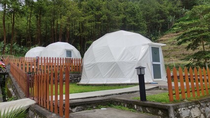 glamping on a beautiful hill full of complete facilities, perfect for relaxation from the busyness...