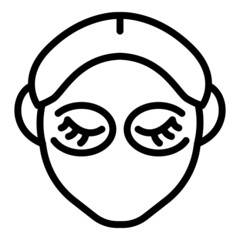 Apply face massage icon outline vector. Wellness cream. Skin beauty