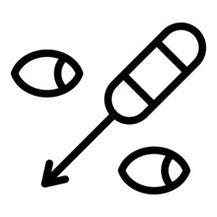 Ice fishing bobber icon outline vector. Winter lake. Ice hole