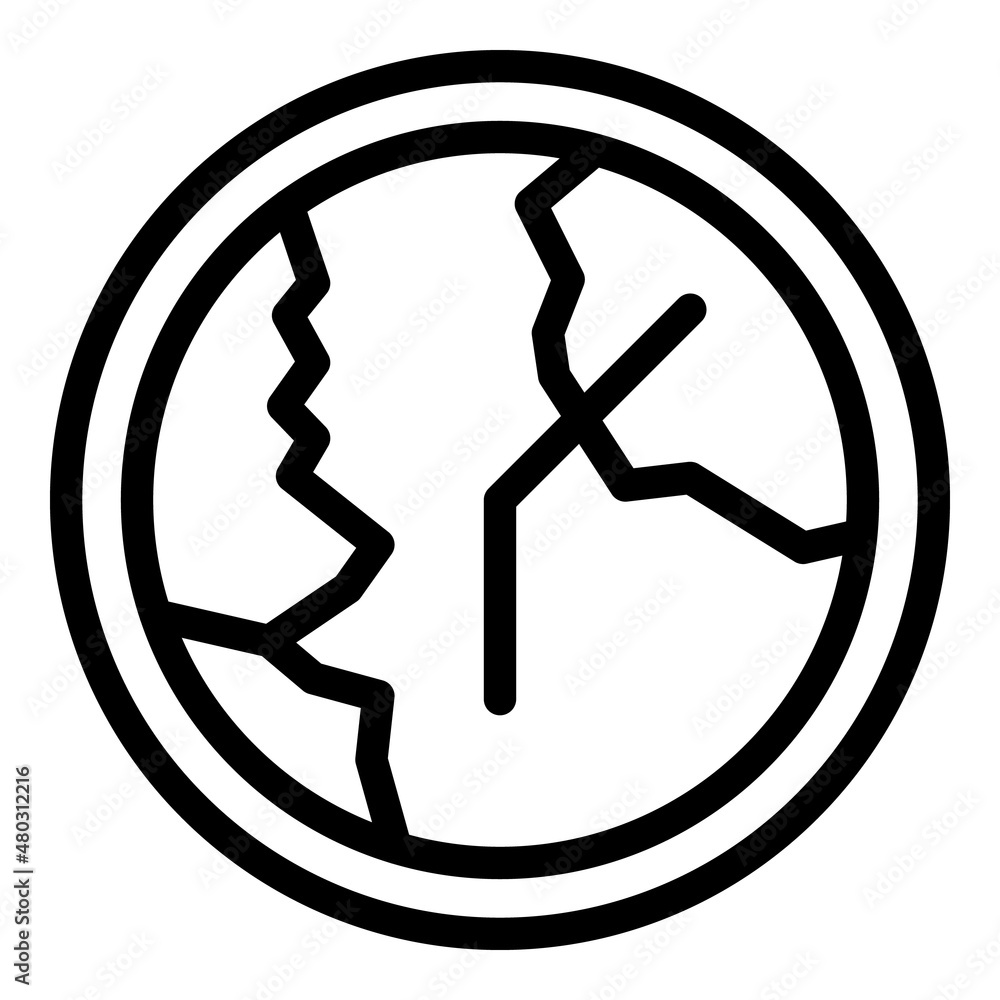 Poster map time icon outline vector. world zone. global timezone