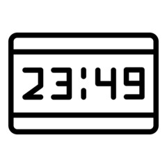 International time icon outline vector. World clock. Capital hour