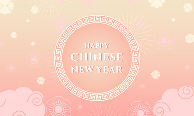 Happy Chinese new year background with traditional Asian concept.