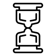 Hourglass skills icon outline vector. Stress effort. Reduce confidence