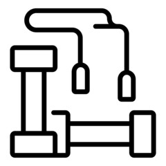 Training tool icon outline vector. App people. Online service