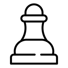 Pawn chess icon outline vector. Queen game. Piece king