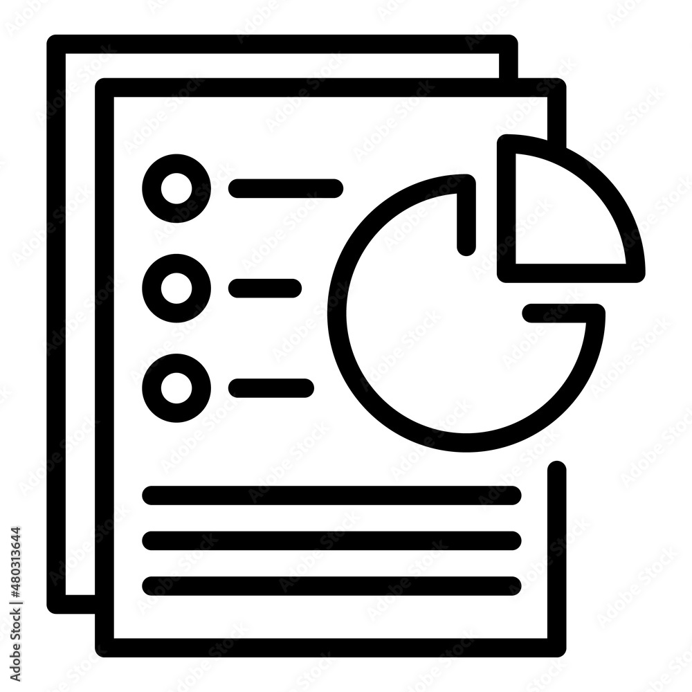 Poster manager document icon outline vector. archive information. office database