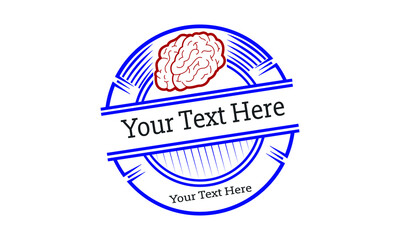 circular round label Business and educational logo design, flat vector template