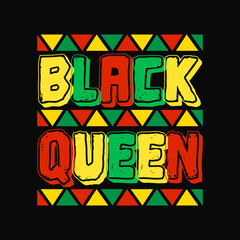 black queen typography lettering quote 