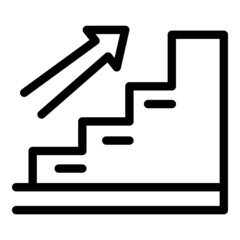 Job stairs career icon outline vector. Team post. Vacant chair
