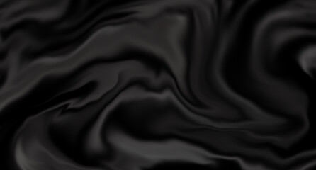 Black background. Illustration of fabric or paint streaks. Rich texture. Beautiful texture for backgrounds.