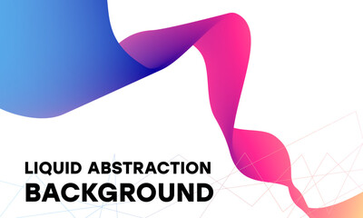 幾何学 抽象 流体グラデーション 液体 シェイプ タイトル 白背景