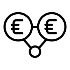 People money charity icon outline vector. Financial help. Volunteer investor