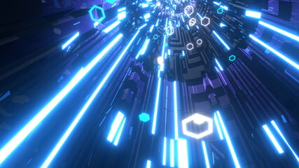 VJ トンネル ナイトクラブ ディスコ ゲーム 青 [別Verあり]