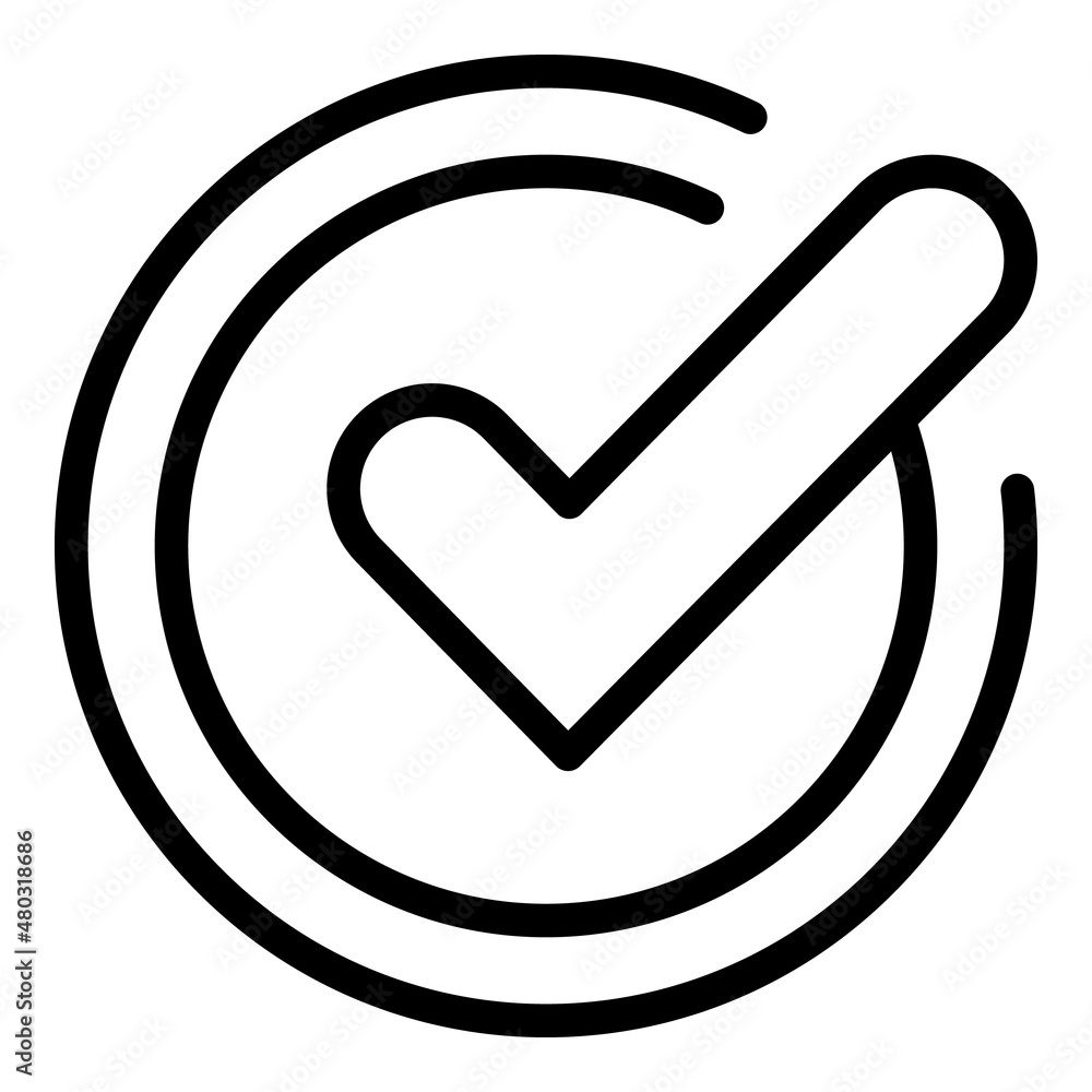 Poster approved document icon outline vector. web registration. user online