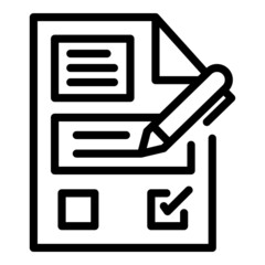 Writing form icon outline vector. User online form. Register website