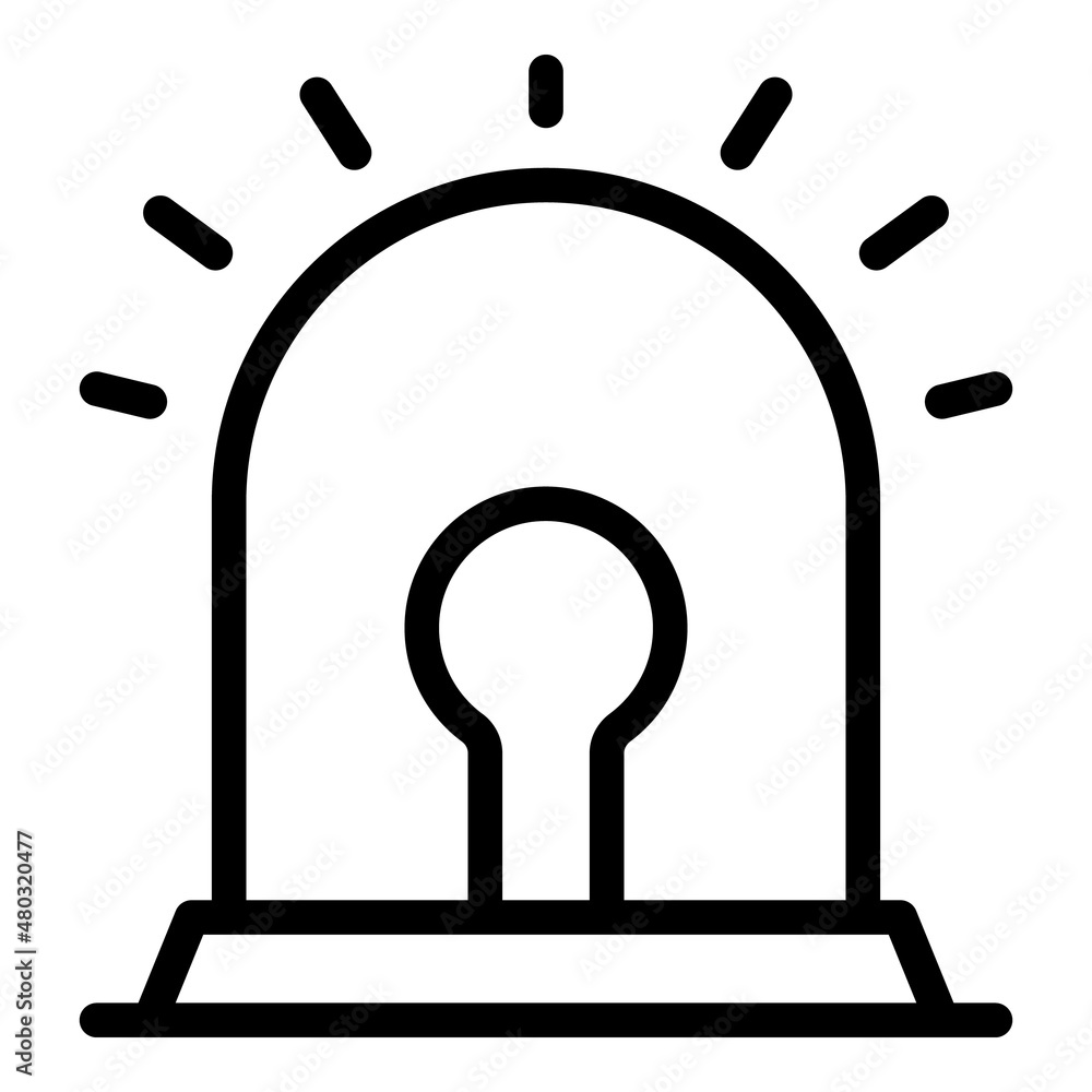 Poster car alarm flasher icon outline vector. auto control. auto system