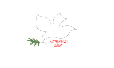 Pentecost Sunday vector designs for cards, banner, greetings, t-shirts